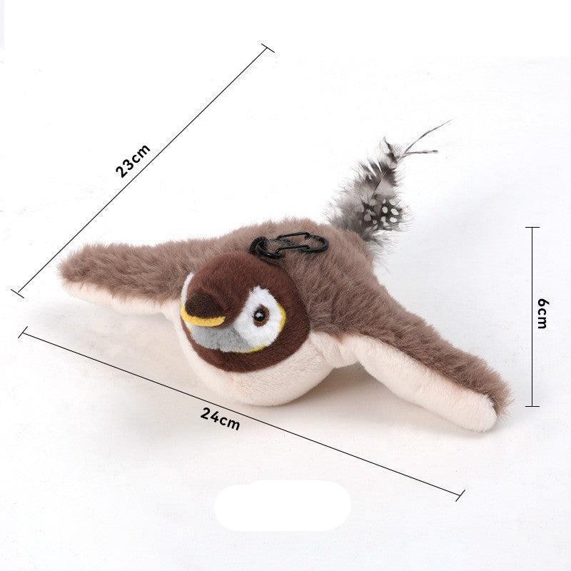 Elektrisches Flatternder Vogel Katzenspielzeug – Interaktives Spielzeug mit Flügelbewegung