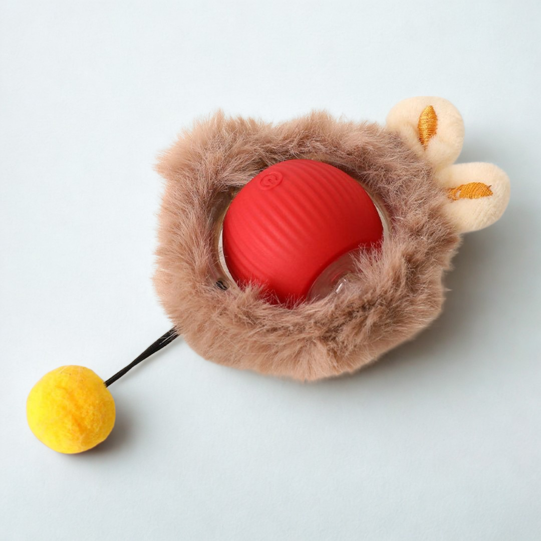Interaktiver Katzen-Spielball mit Schwanz – Elektrisches Katzenspielzeug für drinnen