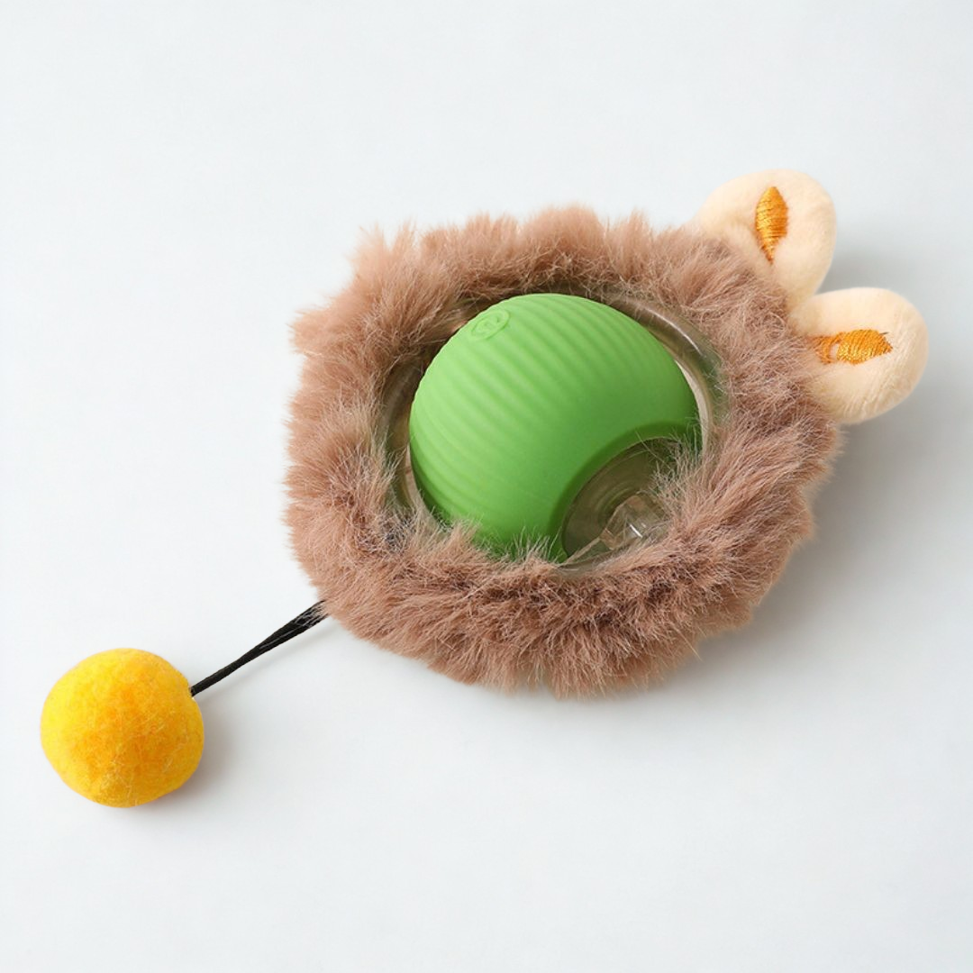 Interaktiver Katzen-Spielball mit Schwanz – Elektrisches Katzenspielzeug für drinnen