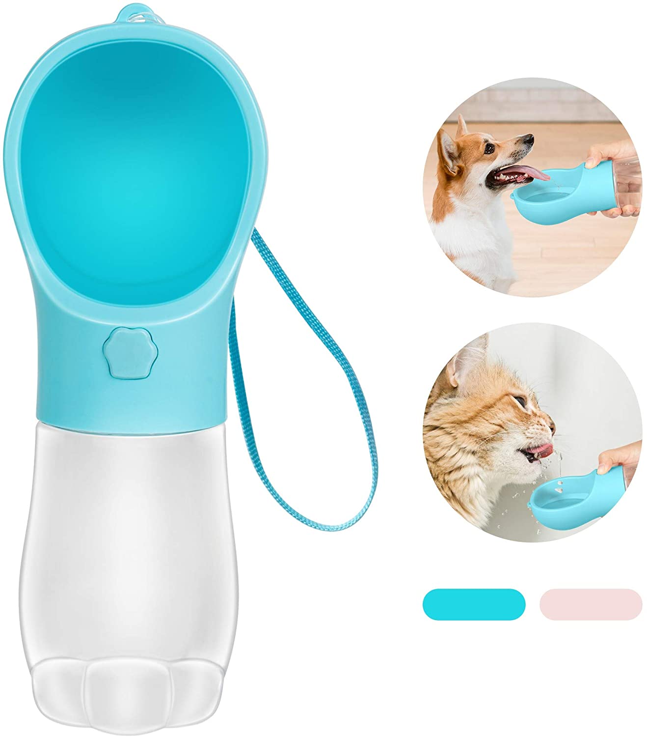 Tragbare Hundetrinkflasche mit Wasserspender – Auslaufsicher für Spaziergänge & Reisen
